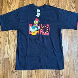 Vintage Donald Duck Disney T Shirt Size XL Black Graphic Tee Carolina Connection